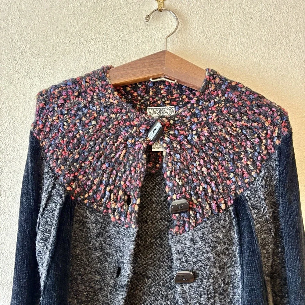 Vintage‎ Anthropologie Curio cardigan chunky knit chenille mohair sweater